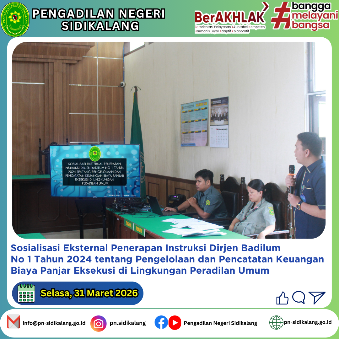 Pengelolaan dan Pencatatan Keuangan Biaya Panjar Eksekusi